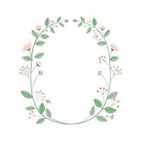 Beautiful Floral Frame Border Illustration vector