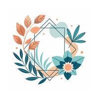 Beautiful Floral Frame Border Illustration vector