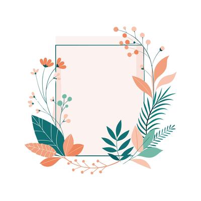 Beautiful Floral Frame Border Illustration