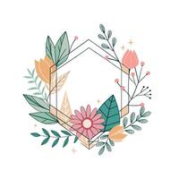 Beautiful Floral Frame Border Illustration vector