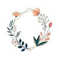 Beautiful Floral Frame Border Illustration vector