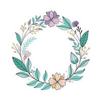 Beautiful Floral Frame Border Illustration vector