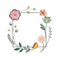 Beautiful Floral Frame Border Illustration vector