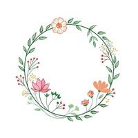Beautiful Floral Frame Border Illustration vector