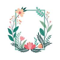 Beautiful Floral Frame Border Illustration vector