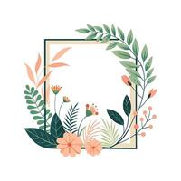 Beautiful Floral Frame Border Illustration vector