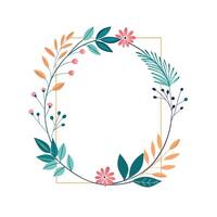 Beautiful Floral Frame Border Illustration vector