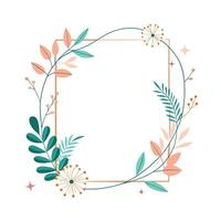 Beautiful Floral Frame Border Illustration vector