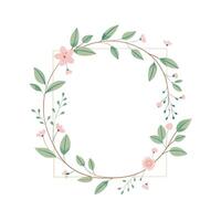 Beautiful Floral Frame Border Illustration vector