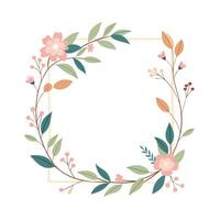 Beautiful Floral Frame Border Illustration vector