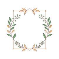 Beautiful Floral Frame Border Illustration vector