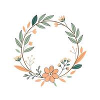 Beautiful Floral Frame Border Illustration vector