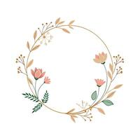 Beautiful Floral Frame Border Illustration vector