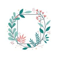 Beautiful Floral Frame Border Illustration vector