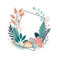 Beautiful Floral Frame Border Illustration vector