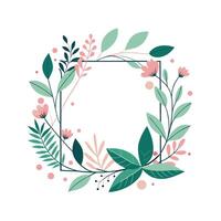 Beautiful Floral Frame Border Illustration vector