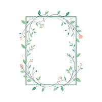 Beautiful Floral Frame Border Illustration vector