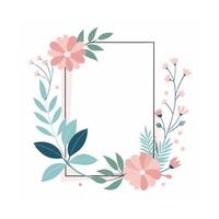 Beautiful Floral Frame Border Illustration vector