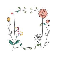 Beautiful Floral Frame Border Illustration vector
