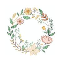 Beautiful Floral Frame Border Illustration vector