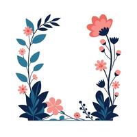 Beautiful Floral Frame Border Illustration vector