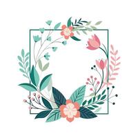 Beautiful Floral Frame Border Illustration vector
