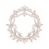 Beautiful Floral Frame Border Illustration vector