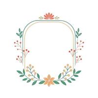 Beautiful Floral Frame Border Illustration vector