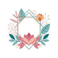 Beautiful Floral Frame Border Illustration vector