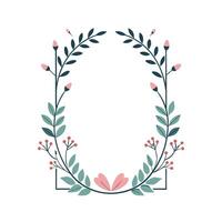 Beautiful Floral Frame Border Illustration vector