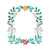 Beautiful Floral Frame Border Illustration vector