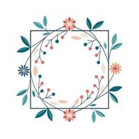 Beautiful Floral Frame Border Illustration vector