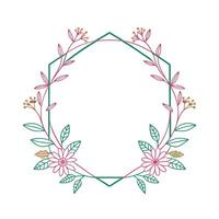 Beautiful Floral Frame Border Illustration vector