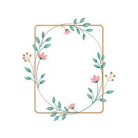 Beautiful Floral Frame Border Illustration vector