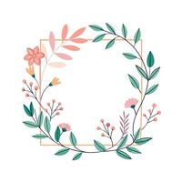 Beautiful Floral Frame Border Illustration vector