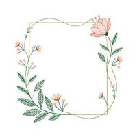 Beautiful Floral Frame Border Illustration vector