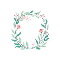 Beautiful Floral Frame Border Illustration vector