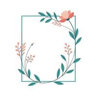 Beautiful Floral Frame Border Illustration vector