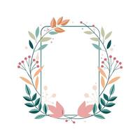 Beautiful Floral Frame Border Illustration vector