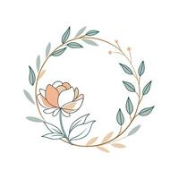 Beautiful Floral Frame Border Illustration vector