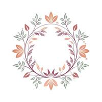 Beautiful Floral Frame Border Illustration vector
