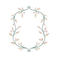 Beautiful Floral Frame Border Illustration vector