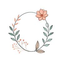 Beautiful Floral Frame Border Illustration vector
