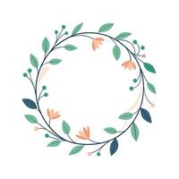 Beautiful Floral Frame Border Illustration vector