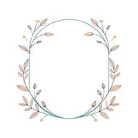 Beautiful Floral Frame Border Illustration vector
