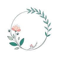 Beautiful Floral Frame Border Illustration vector