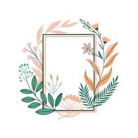 Beautiful Floral Frame Border Illustration vector