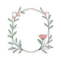 Beautiful Floral Frame Border Illustration vector