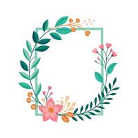 Beautiful Floral Frame Border Illustration vector