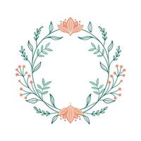 Beautiful Floral Frame Border Illustration vector